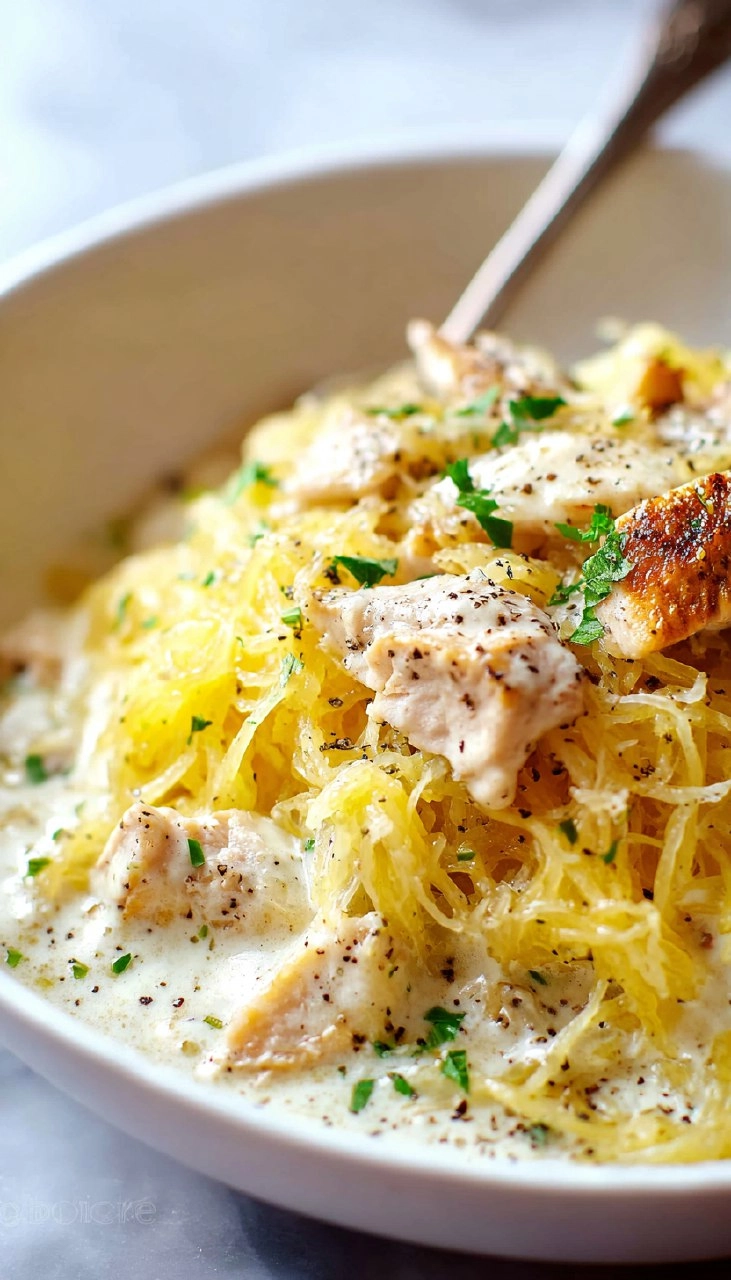 Spaghetti Squash Alfredo 135 Spaghetti Squash Alfredo