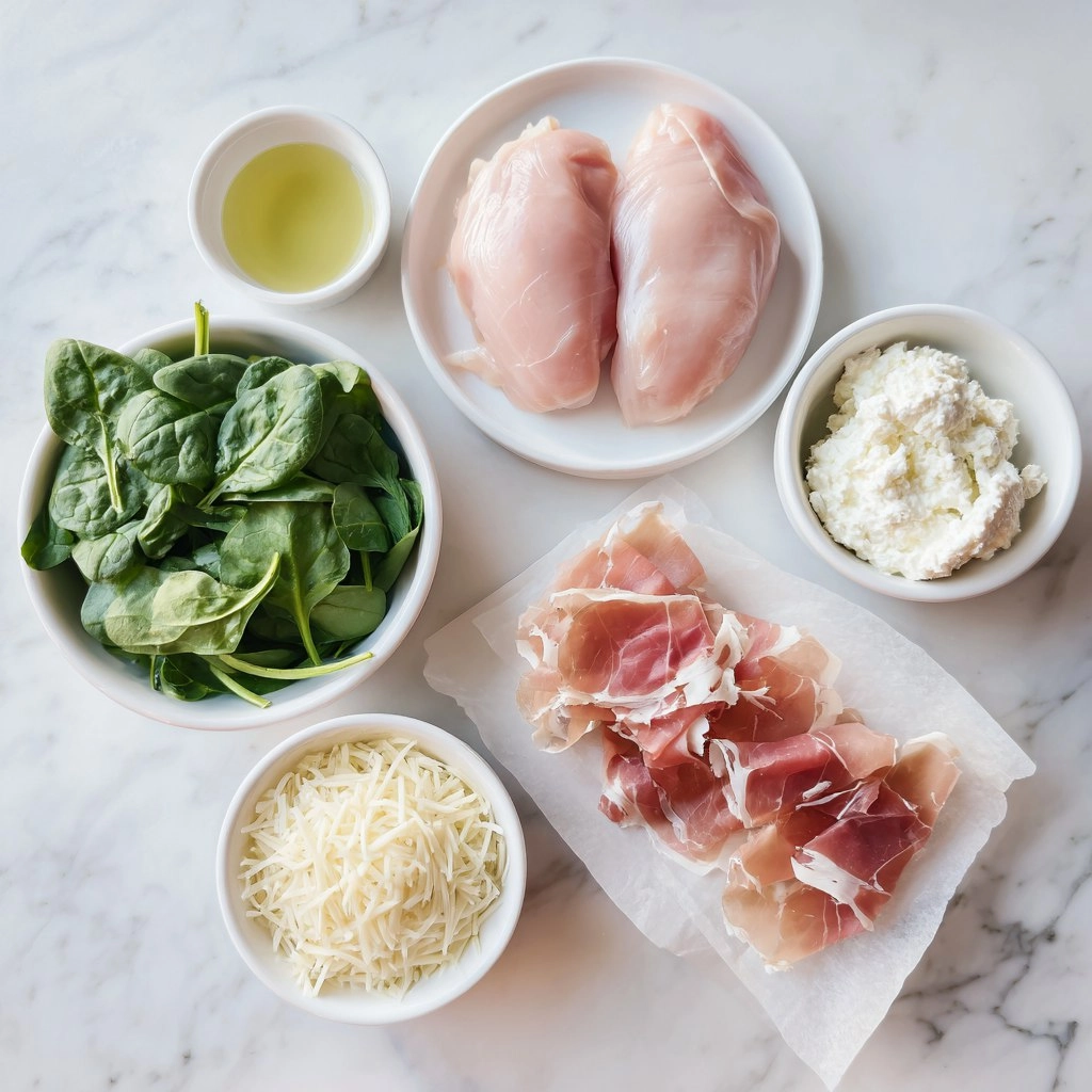Prosciutto-Wrapped Chicken with Goat Cheese & Spinach 46 Prosciutto-Wrapped Chicken with Goat Cheese & Spinach