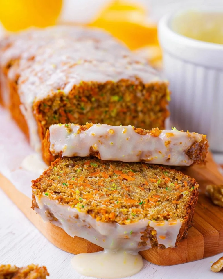Carrot-Zucchini-Bread-with-Lemon-Glaze-Recipe