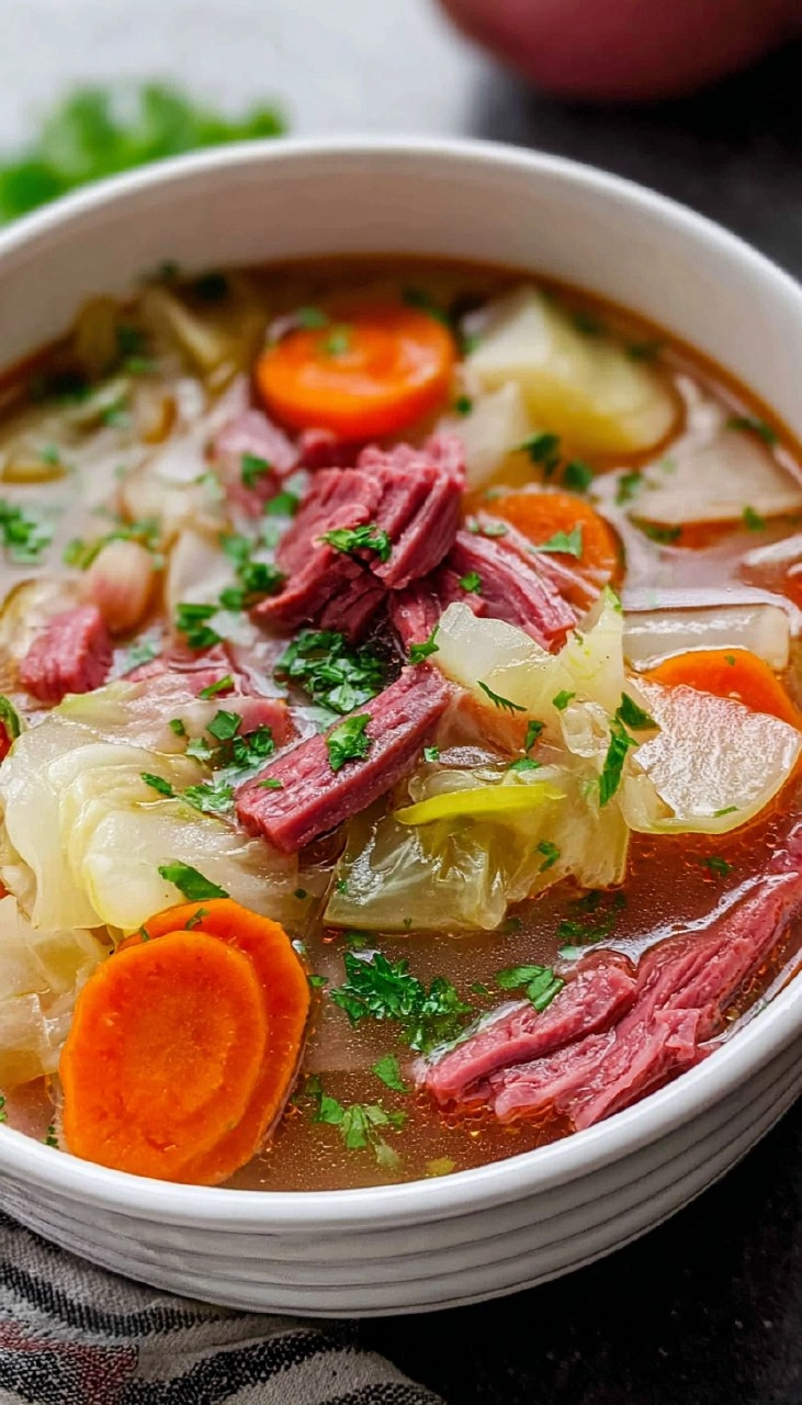 Corned Beef and Cabbage Soup
