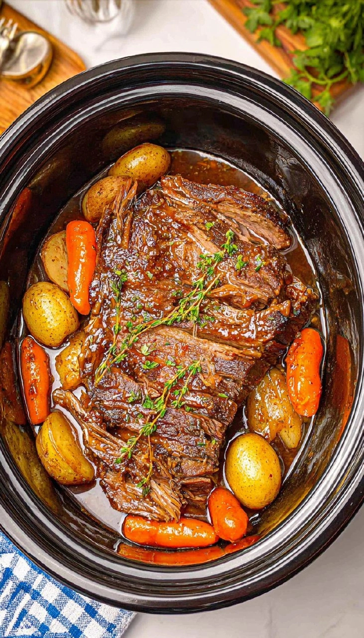 Crockpot Pot Roast with Au Jus Sauce 7 Crockpot Pot Roast with Au Jus Sauce