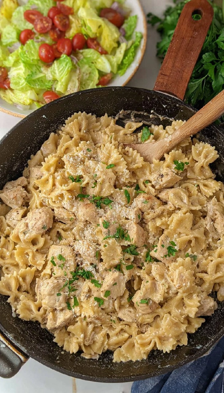Garlic Parmesan Pasta with Chicken