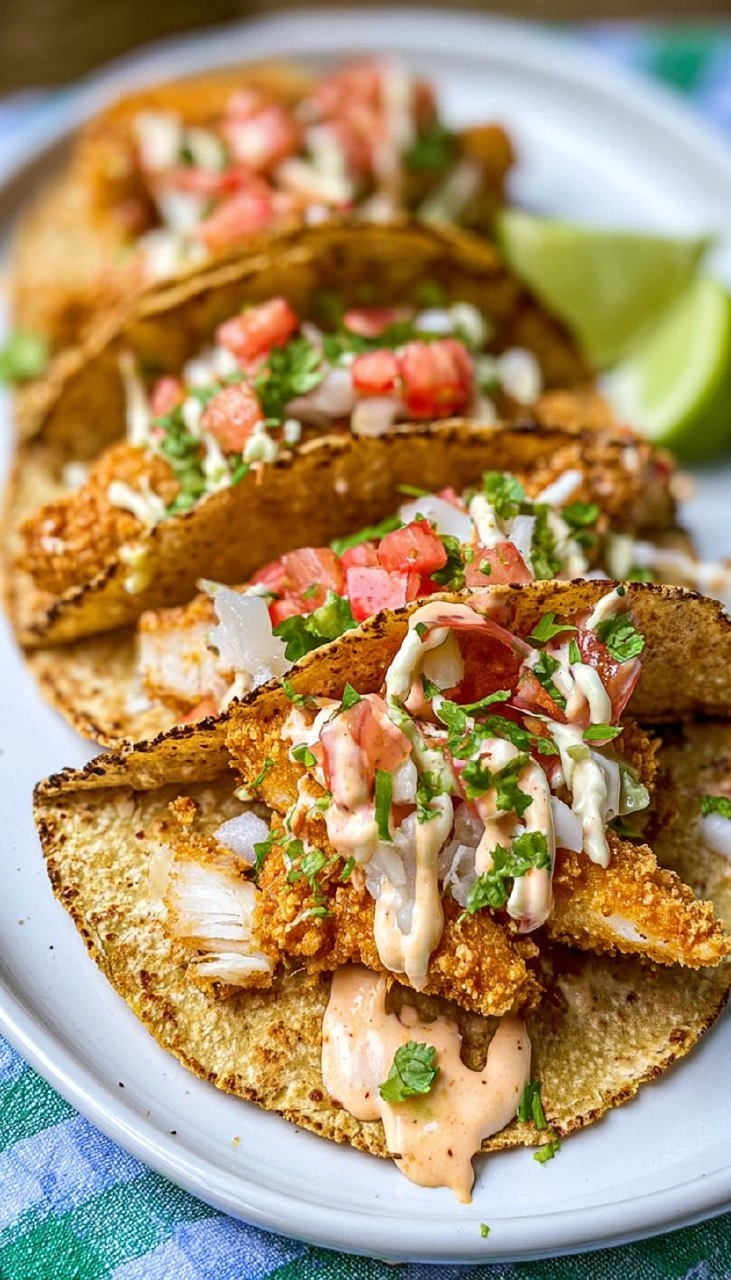 Tortilla Crusted Fish Tacos
