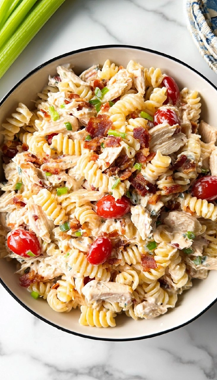 Chicken Bacon Ranch Pasta Salad
