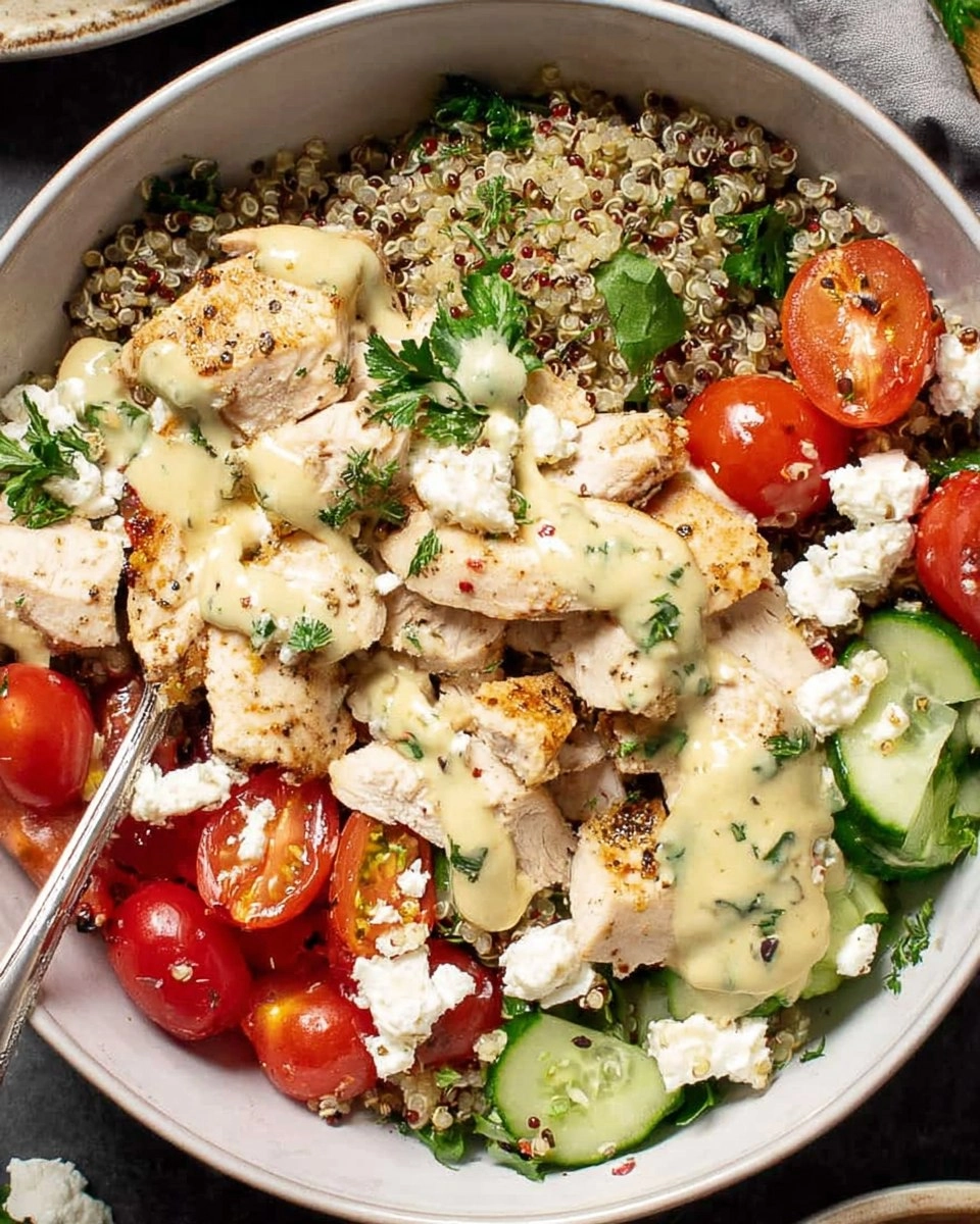 Mediterranean Chicken Quinoa Bowl