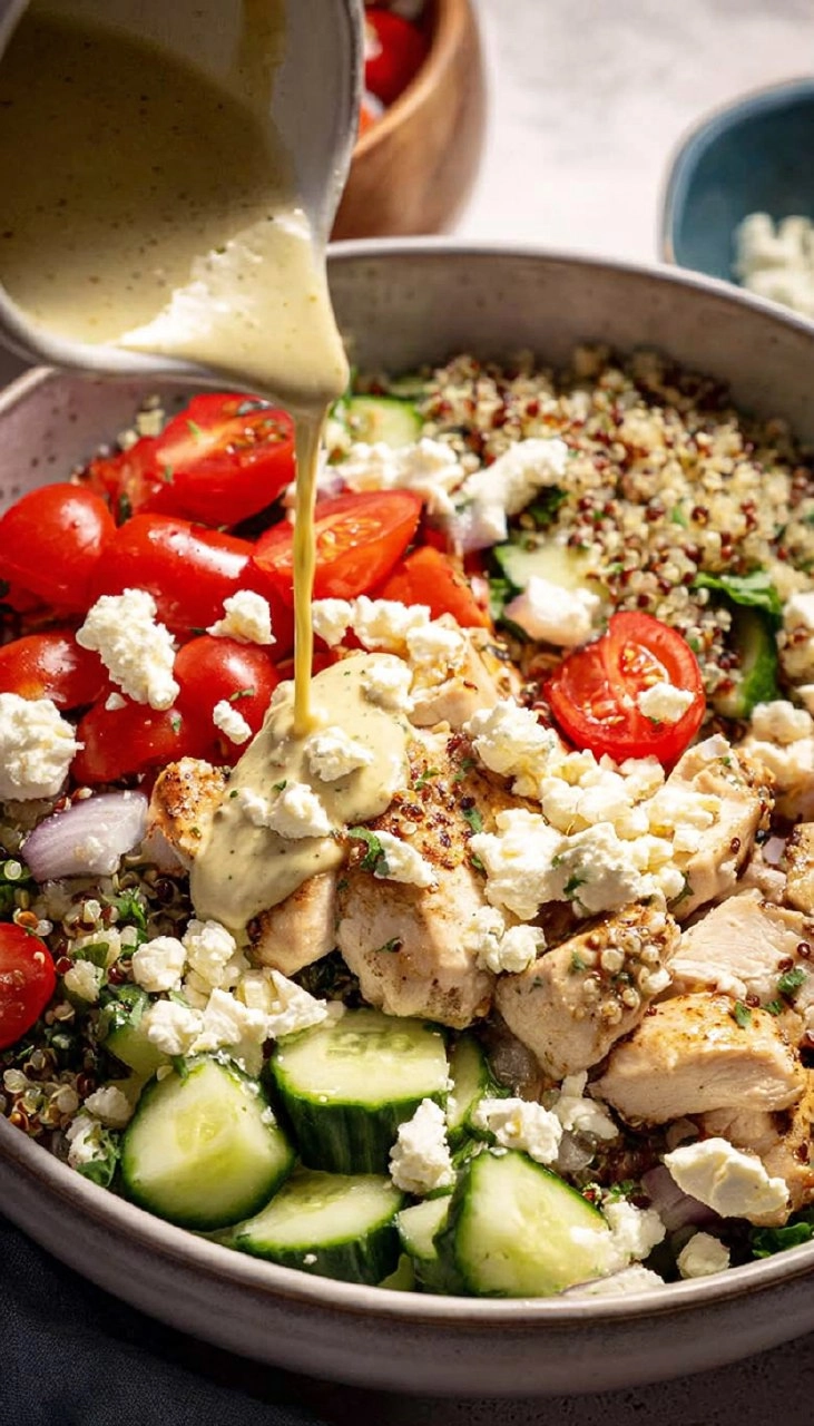 Mediterranean Chicken Quinoa Bowl
