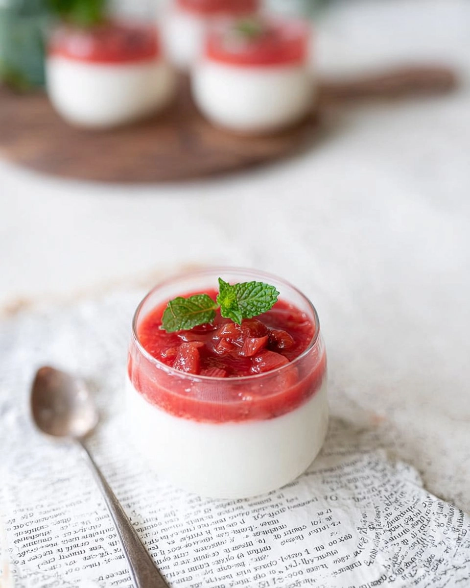 Pannacotta With Rhubarb Compote