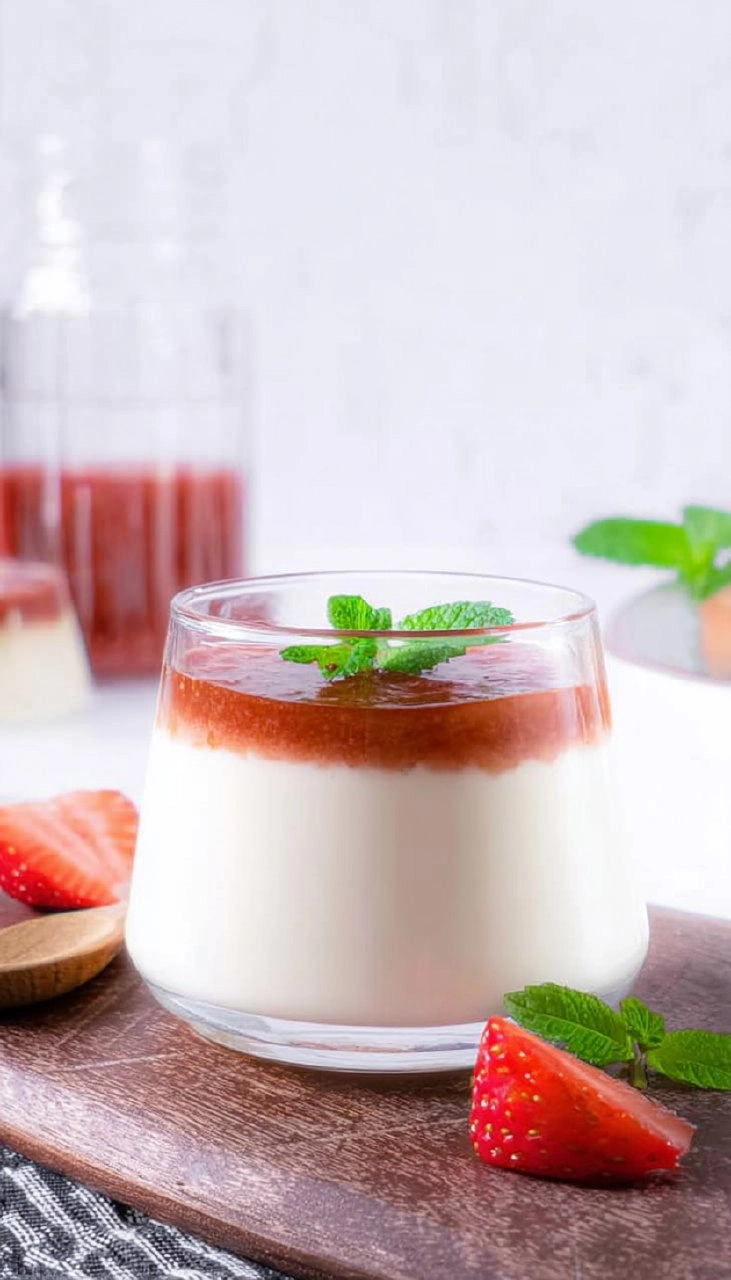 Pannacotta With Rhubarb Compote