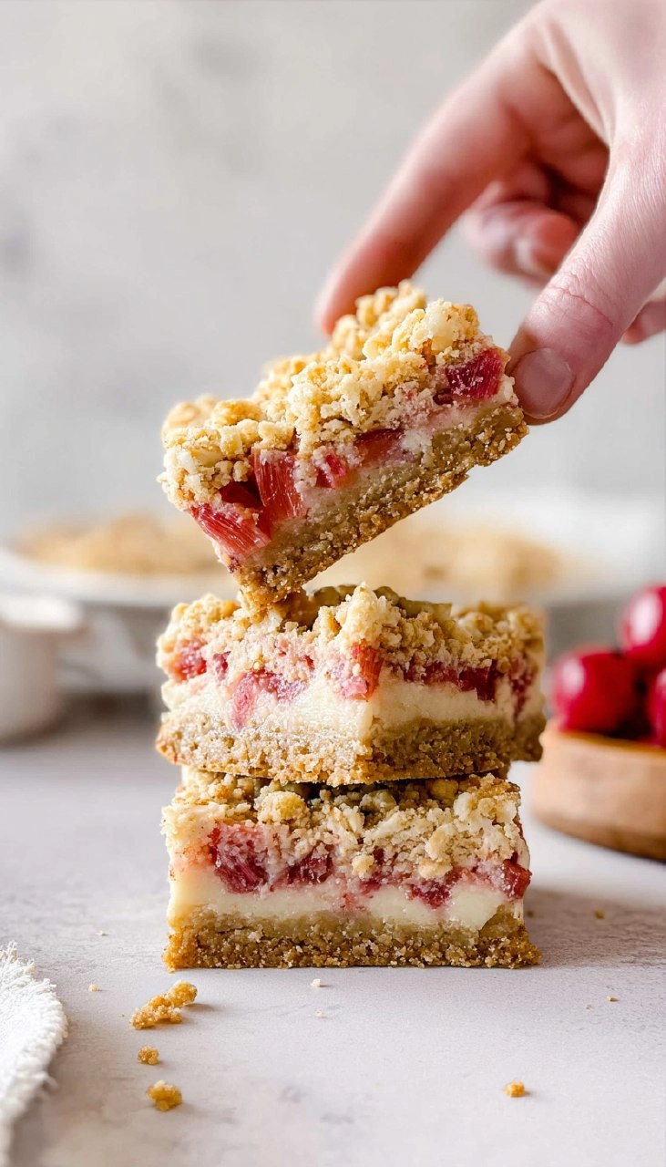 Rhubarb Cheesecake Bars