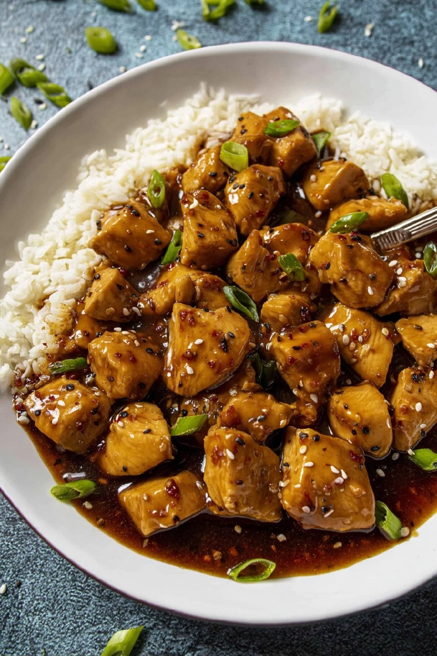 Bourbon Chicken with bourbon sauce