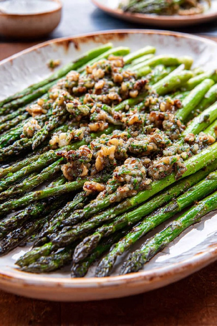 Grilled Asparagus with Anchovy Walnut Salsa 59 Grilled Asparagus with Anchovy Walnut Salsa