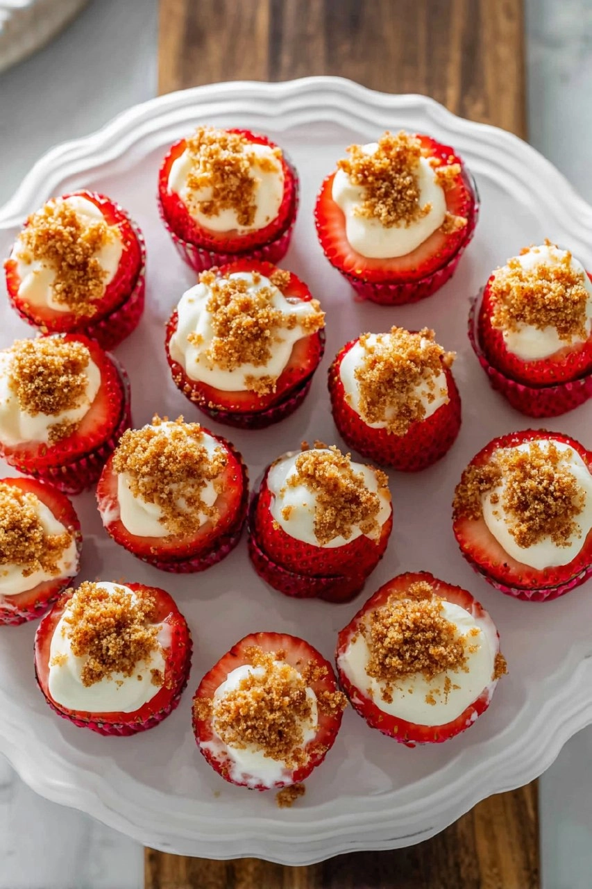 High-Protein Cheesecake Stuffed Strawberries 55 High-Protein Cheesecake Stuffed Strawberries