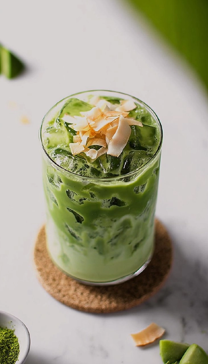 Iced Protein Coconut Matcha Latte 57 Iced Protein Coconut Matcha Latte