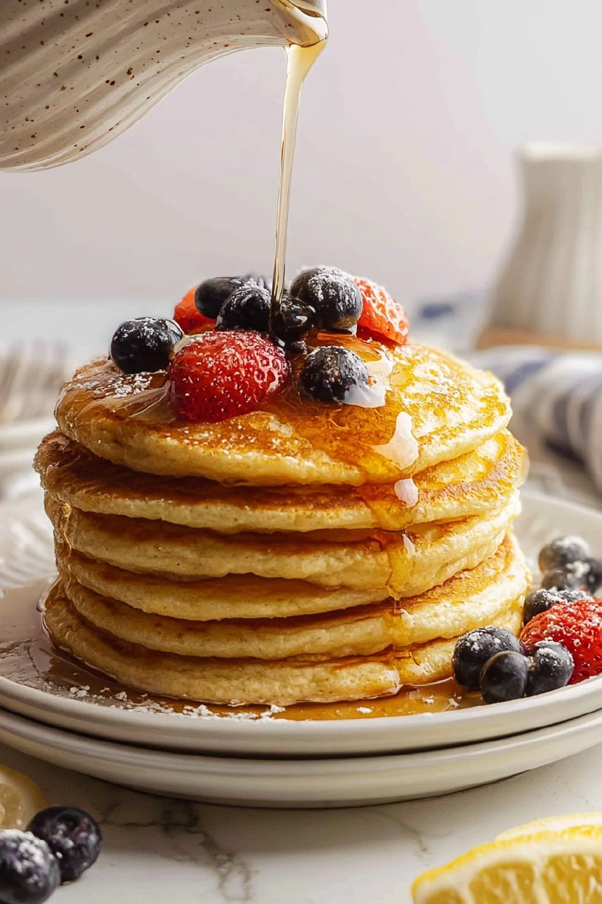Lemon Ricotta Pancakes with Fresh Lemon Zest 75 Lemon Ricotta Pancakes with Fresh Lemon Zest