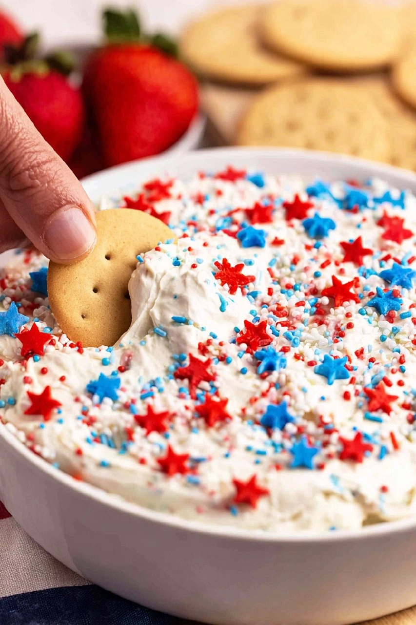 Red White and Blue Funfetti Cake Dip 79 Red White and Blue Funfetti Cake Dip