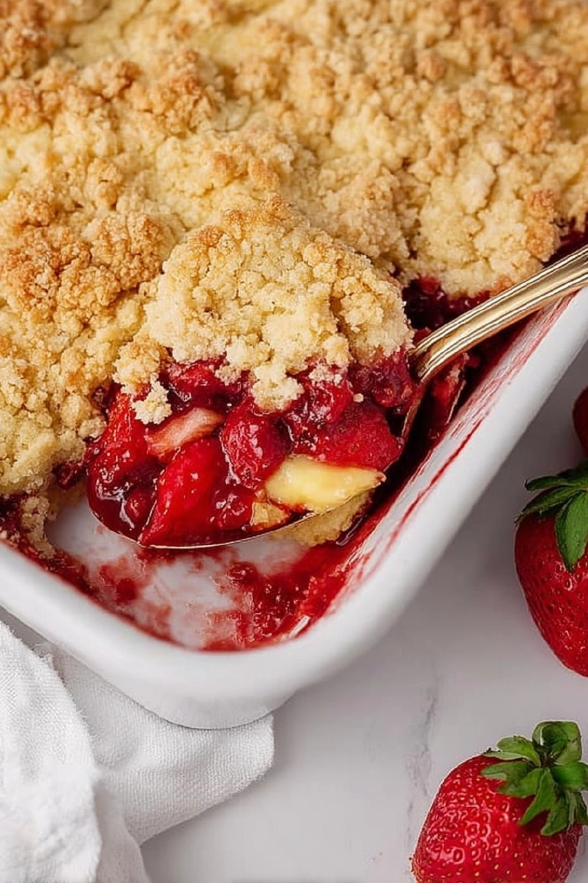Strawberry Cheesecake Dump Cake 63 Strawberry Cheesecake Dump Cake